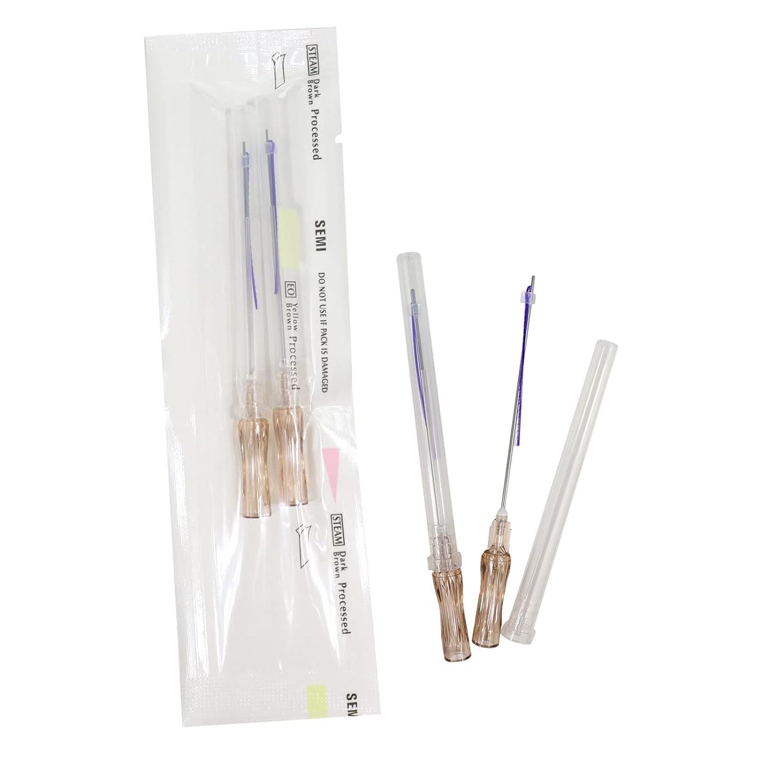MatYas MatYas Pdo Pcl Threads for Nose Bridge, Pdo Nose Cog Threads, Half-L-Type, 19G60MM, 20pcs (PCL)