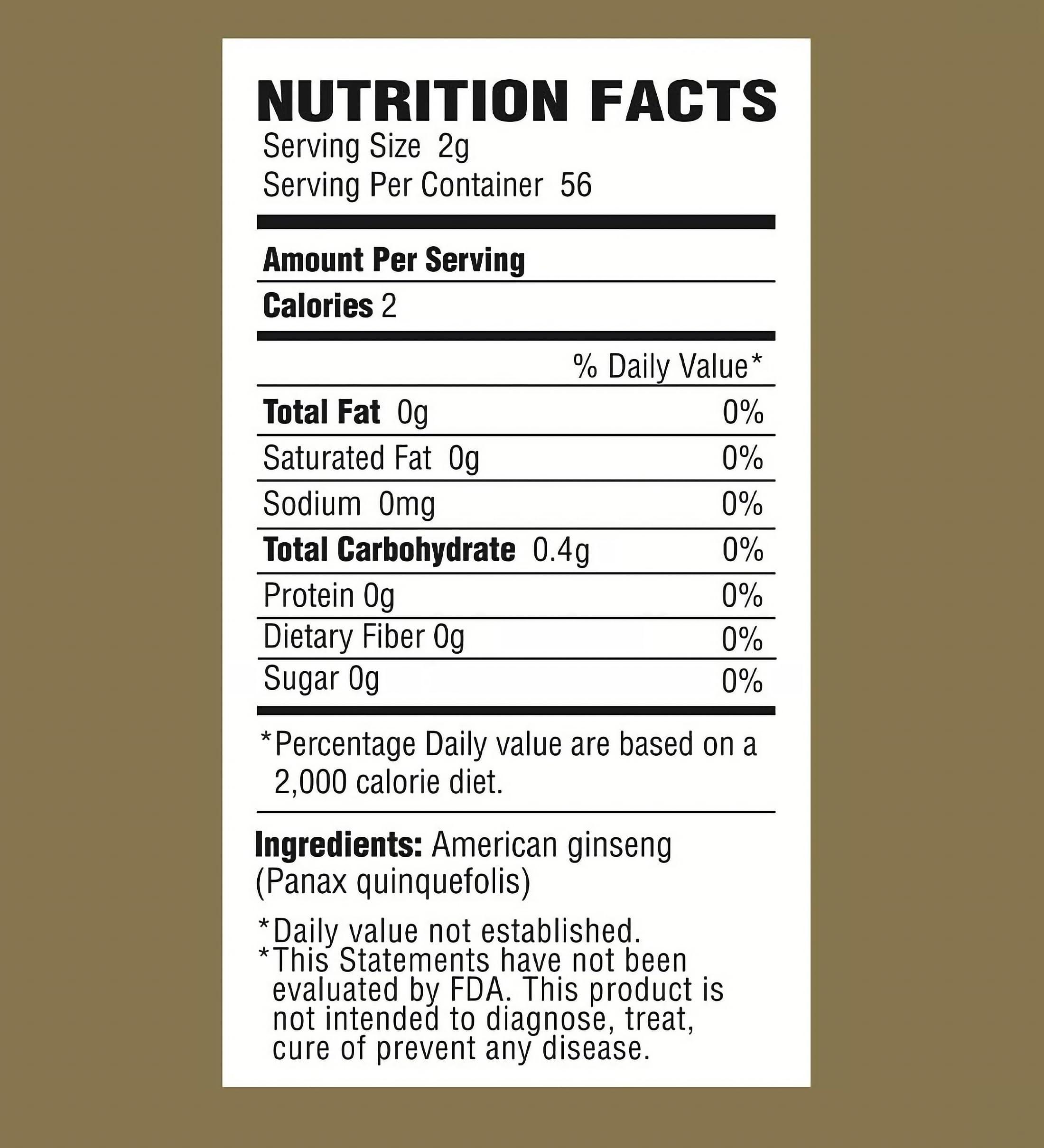 Zen Ginseng Zen American Wisconsin Ginseng Slices Improved Energy, Performance, & Mental Health for Men & Women (8oz. Box)