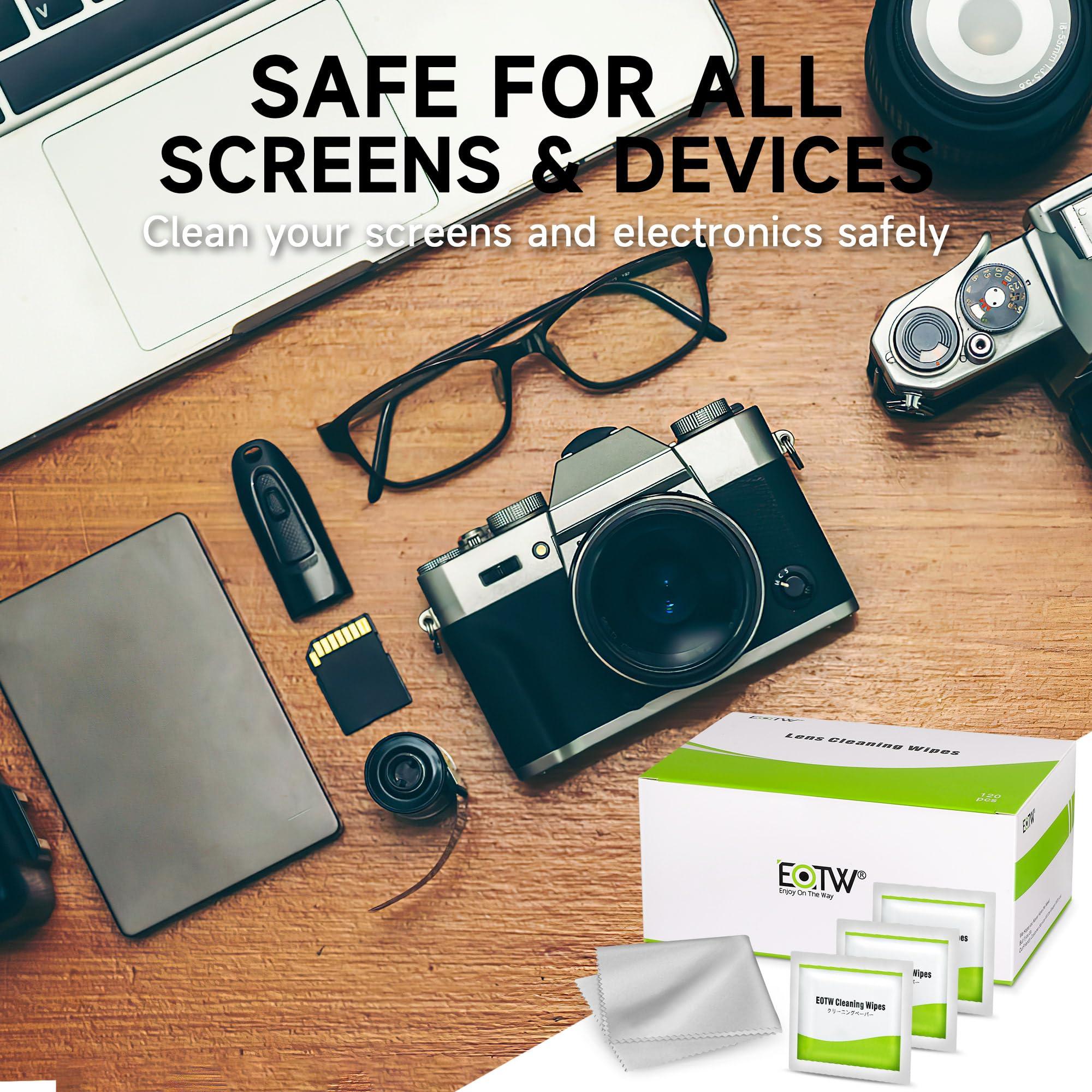 EOTW Screen Wipes Individually Wrapped, EOTW Computer Screen Wipes Pre-moistened Screen Cleaner Wipes Phone Cleaning Wipes for iPhone iPad Tablet PC Keyboard Laptop Screen, Pack of 120