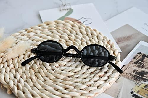 Eyekepper Eyekepper Small Oval Round Reading Sunglasses Vintage Mini Grey Tinted Lens Reader Eyeglasses for Men Women Reading under the Sun with Spring Hinges Grey Frame +4.00