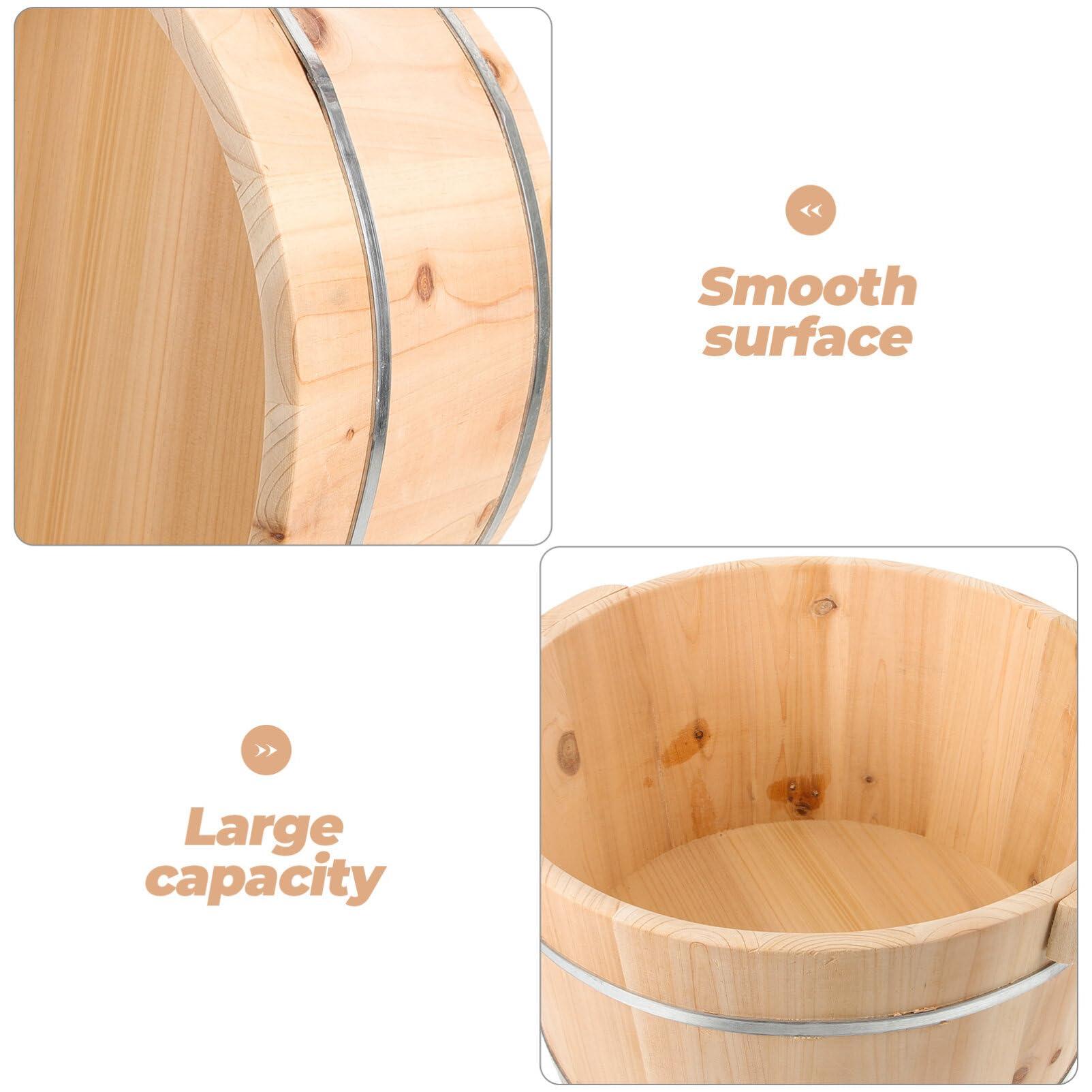 Angoily Angoily Wooden Foot Bath Bucket Wood Foot Tub for Soaking Feet Pedicure Bowl Foot Spa Massage Pedicure Barrels Foot Bath Basin Foot Soak Tub for Home Sauna 21cm