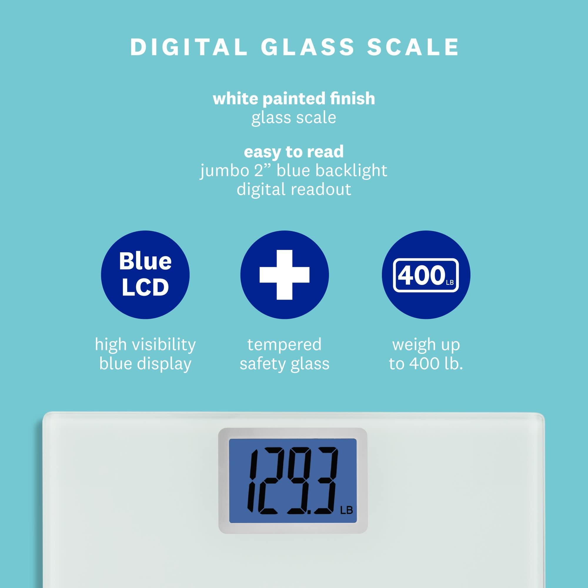 Conair Weight Watchers Scales by Conair Scale for Body Weight, Digital Bathroom Scale in White