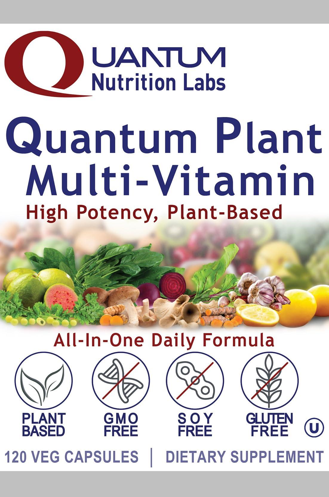 Quantum Nutrition Labs QNL Quantum Plant Multi-Vitamin - Complete Multivitamin - Immune Support for Adults - Natural Multivitamin for Men & Women - 120 Plant-Source Capsules