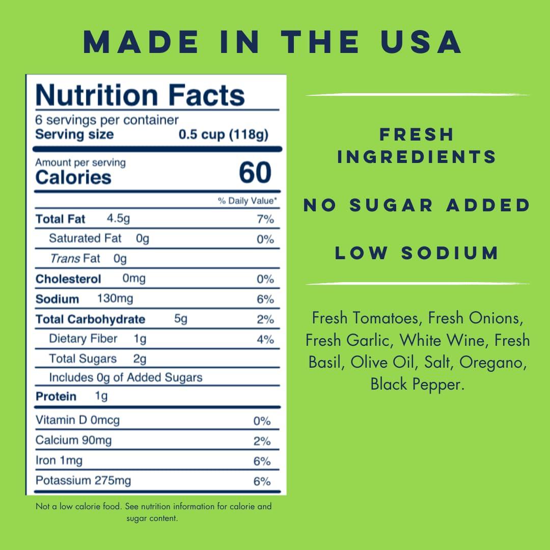 Yo Mama’s Foods Yo Mama\'s Foods Keto Tomato Basil Pasta and Spaghetti Sauce - Pack of (3) - No Sugar Added, Low Carb, Low Sodium, Vegan, Gluten Free, Paleo Friendly, and Made with Whole, Non-GMO Tomatoes