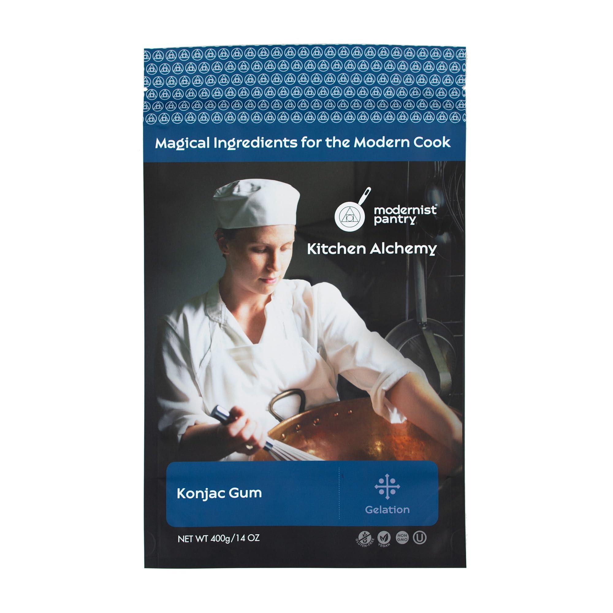 Modernist Pantry Pure Konjac Gum [Glucomannan Powder] Non-GMO Gluten-Free Vegan OU Kosher Certified - 400g/14oz