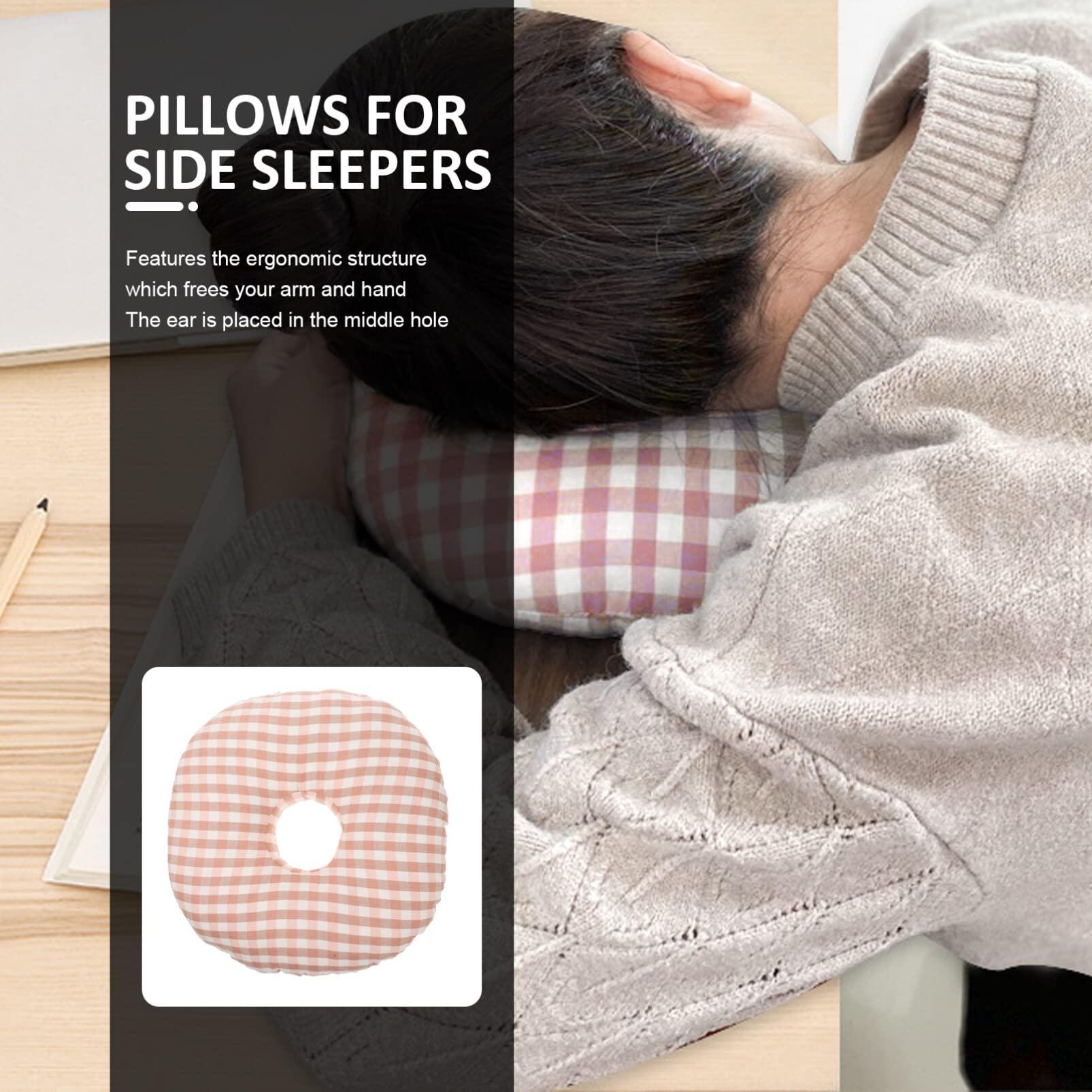 Healifty Healifty Piercing Pillow Ear Hole Pillow Donut Sleeping Pillow Soft O-Shaped Pillow Ear Guard Cushion for Ear Pain Ear Pressure Sores Office Nursing