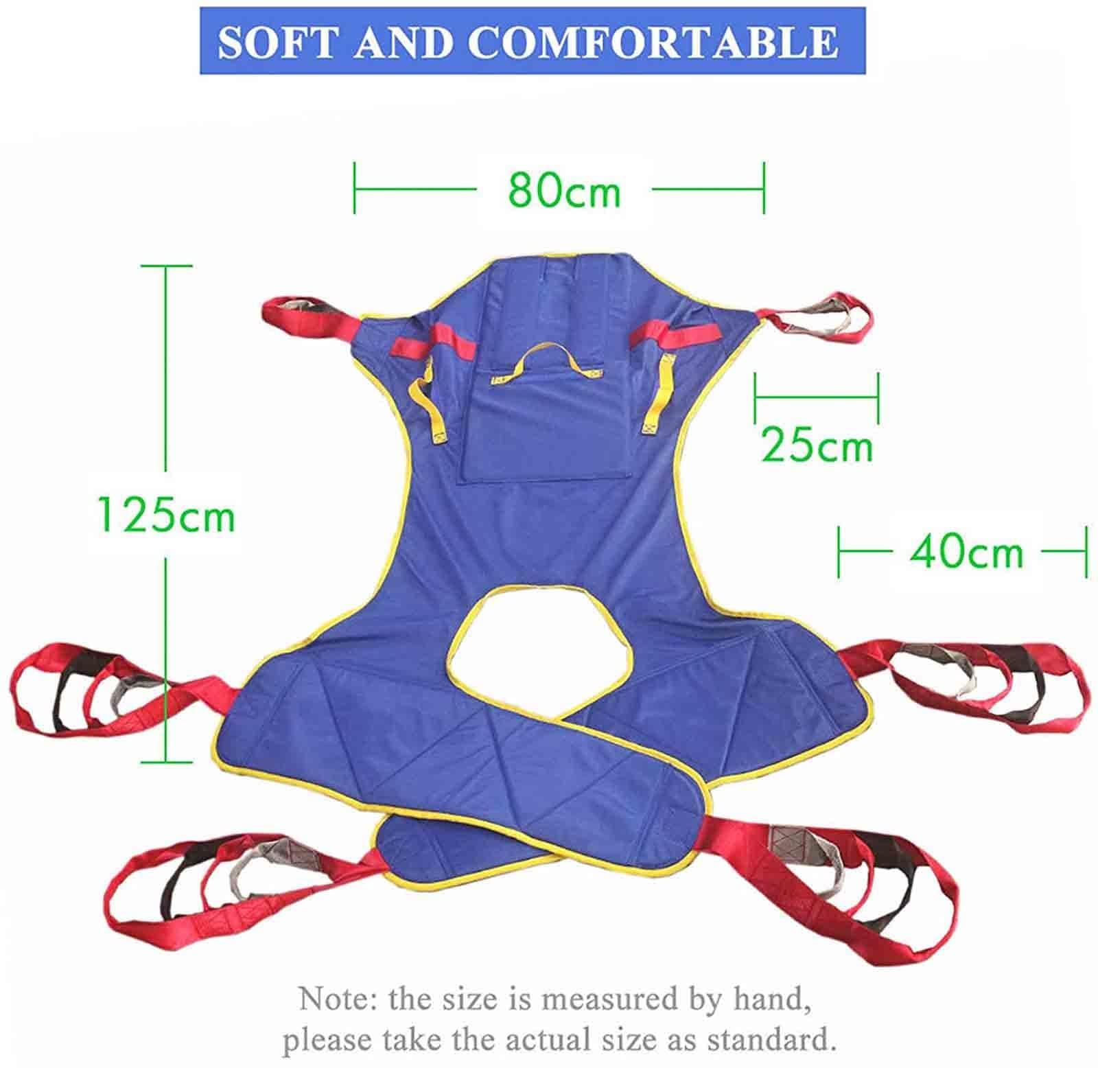 DATEN DATEN Toileting Hoist Sling, Medical Patient Sling,Split Leg Sling Helps with Positioning and Lifting,Reusable and Washable,Weight Capacity of 507 Lbs (Size : B)
