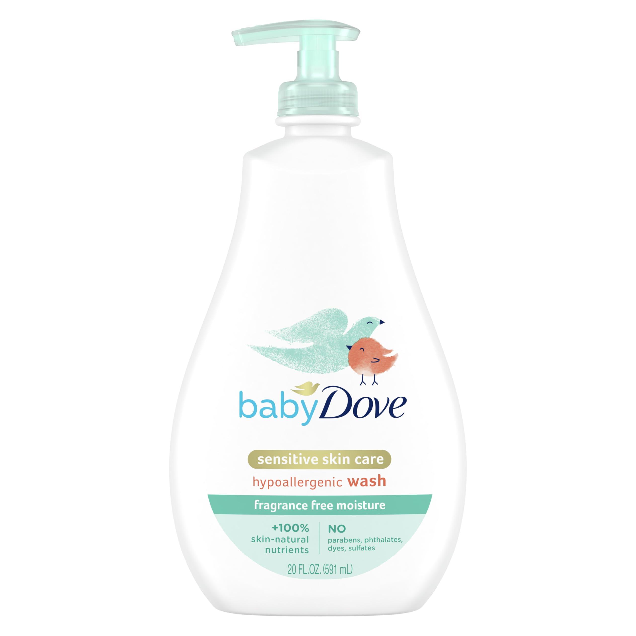 Baby Dove Baby Dove Sensitive Skin Care Baby Wash 20 oz & Baby Lotion 13 oz Bundle for Bath Time & Bedtime