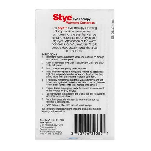 Stye Stye Eye Therapy Reusable Warming Compress, Relief for Styes and Dry Eyes, Reusable