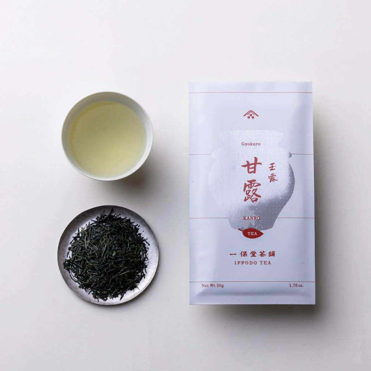Kazuyasu-do Chaho Ippodo Tea - Kanro Gyokuro (50g) - Rich & Replenishing - For Slowly Sipping - Kyoto Since 1717