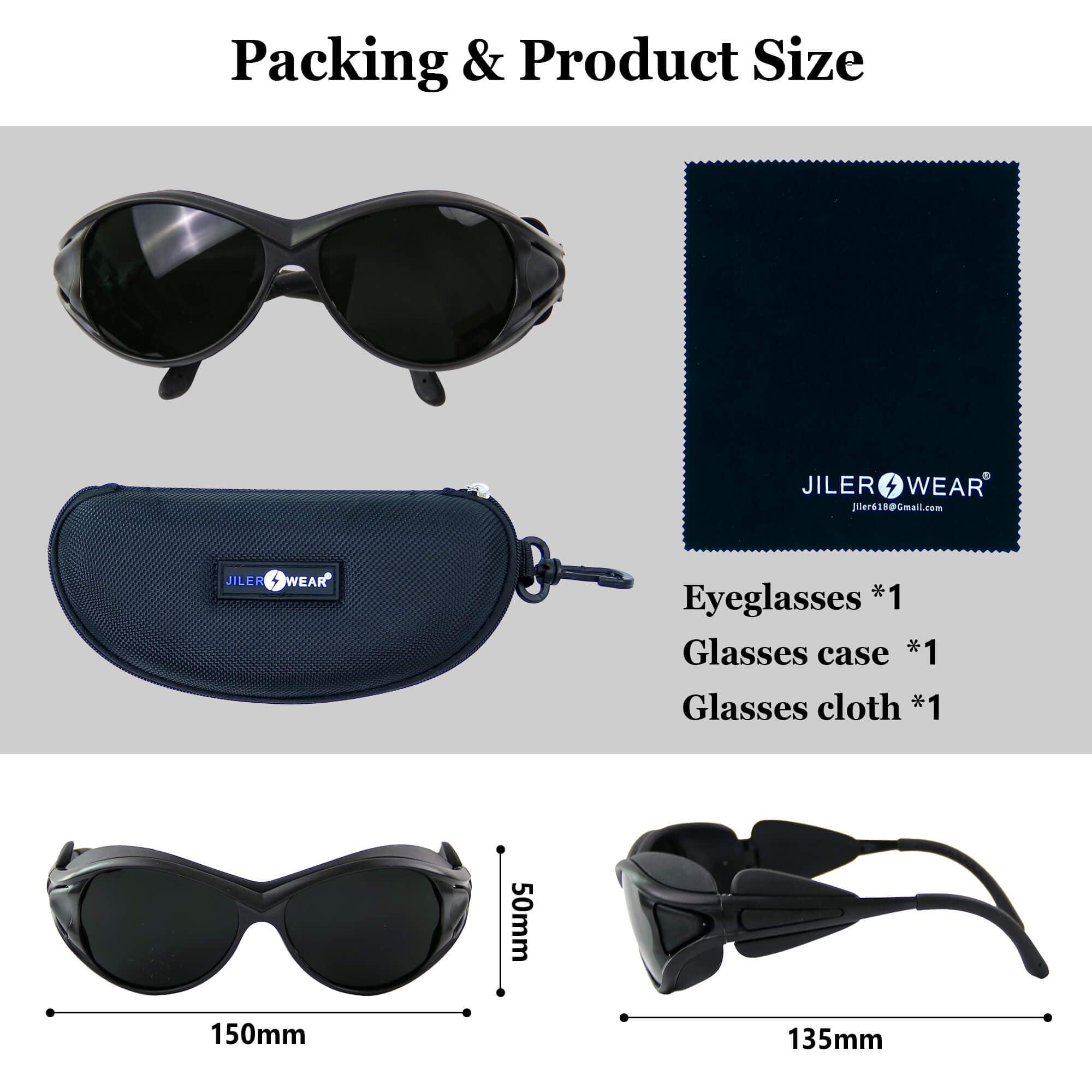 JILERWEAR Professional Red Light Therapy Glasses for Eye Protection,Infrared Goggles, LED Red&Blue Light Therapy,Premium LED Red Light Glasses for Infrared Protection&Portable Eye Care,Laser Protective Glasses