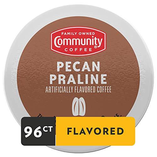 Community Coffee Community Coffee Pecan Praline Flavored 96 Count Coffee Pods, Medium Roast, Compatible with Keurig 2.0 K-Cup Brewers, 24 Count (Pack of 4)