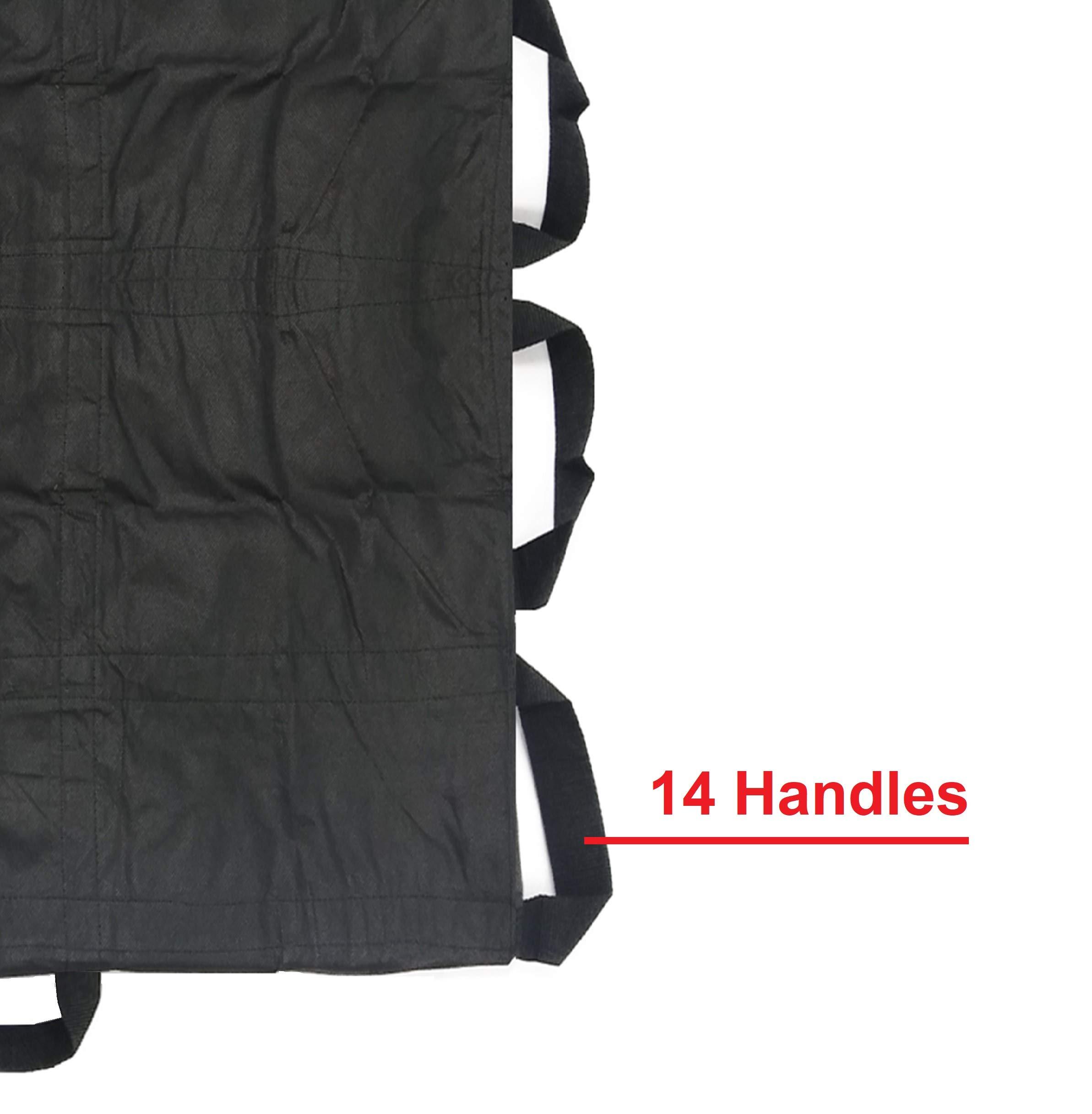 Vakly Vakly Patient Transfer Sheet Blanket 40x80 with 14 Handles for Lifting, Moving, Turning and Positioning Patients up to 1500 LB - Large Positioning Unit for Repositioning Fall Prevention Guide