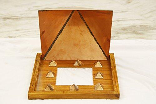 Wellness Goodies Giza 51 Degree 9" 100% Copper Meditation Pyramid | Handmade and Hand-Painted by Spiritual Masters | Great Magnetic and Pyramid Therapy Product