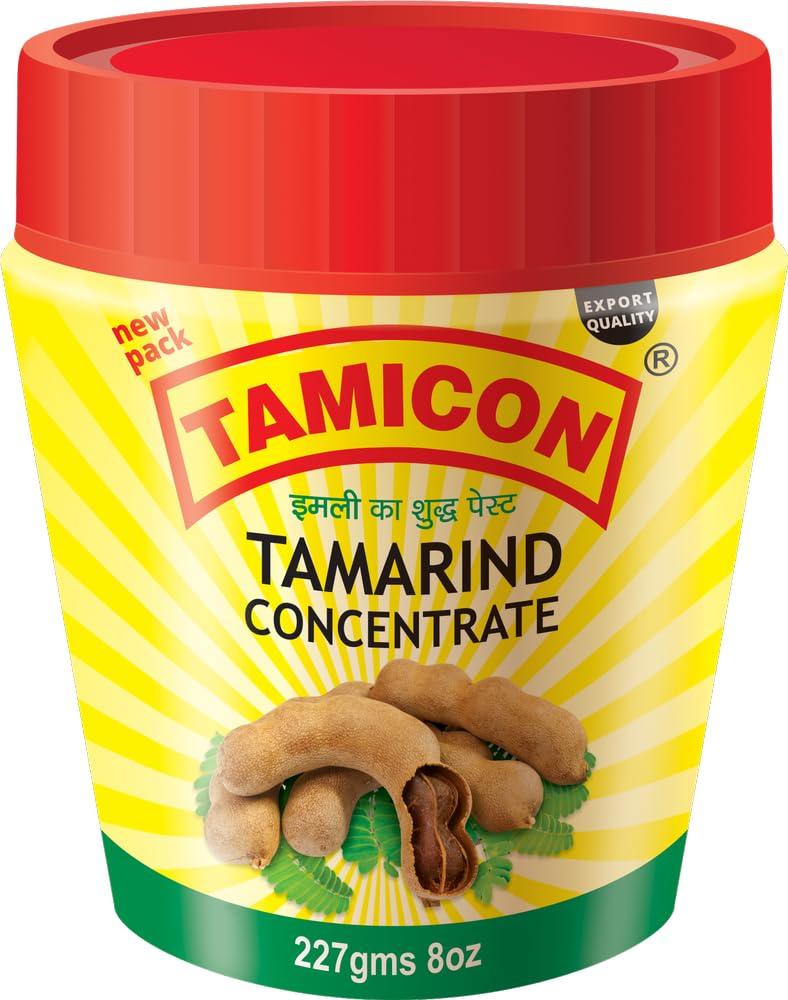 Tamicon Tamicon Tamarind Concentrate | Sweet & Sour Tamarind Paste | Authentic South Indian Style Flavor | Perfect for Curries, Sauces, Dips & Soups | 8.01 Oz (Pack of 2)