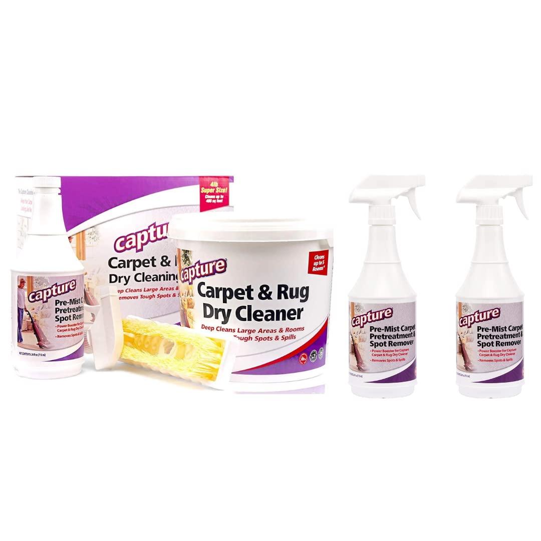 Capture Capture Carpet Total Care Kit 400 & Pre-Mist Soil Release for Carpet Dry Cleaner, Carpet Cleaning Pre Spray (2 Pack) - Bundle