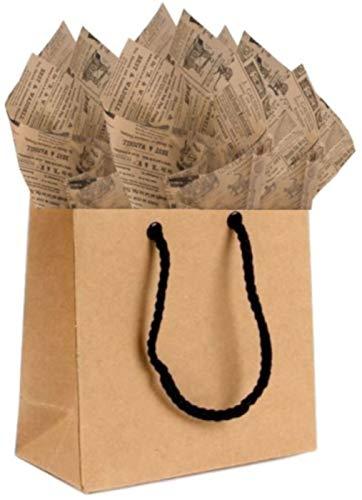 GBBD Old Newsprint Tissue Paper - with Vintage Designs for Gift Wrapping 24 Decorative Sheets 20" X 30" (Newspaper)