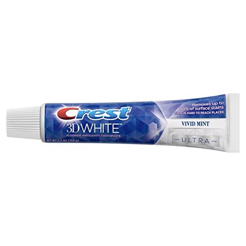 Crest Crest 3D White Ultra Whitening Toothpaste, Vivid Mint, (5.6 Ounce, 5 Pack)