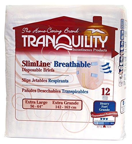TRANQUILITY Tranquility Slimline Original Adult Disposable Brief - XL - 72 ct