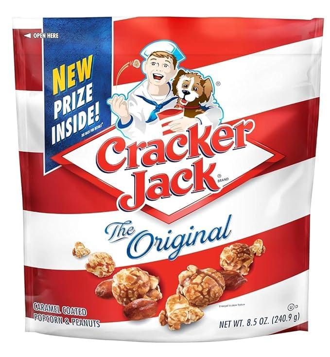 Trio Shippers Traditional Cracker~jack, the Original Caramel Coated Popcorn & Peanut, 30 Bags, 1.25 oz Each, Perfect for Snacking Anytime, Anywhere