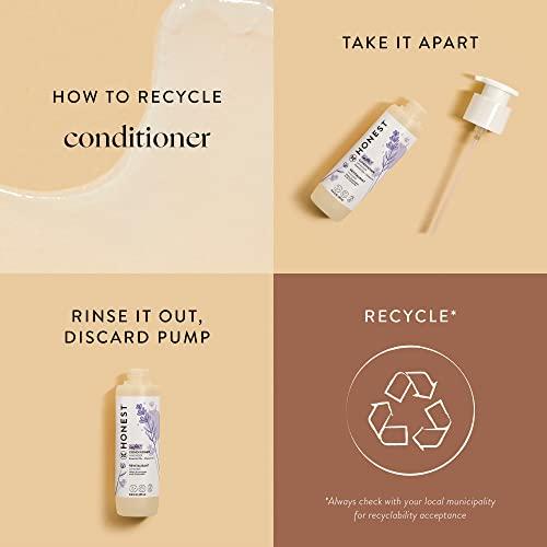 The Honest Company The Honest Company Silicone-Free Conditioner & 2-in-1 Cleansing Shampoo + Body Wash Duo | Gentle for Baby | Naturally Derived | Lavender Calm, 20 fl oz
