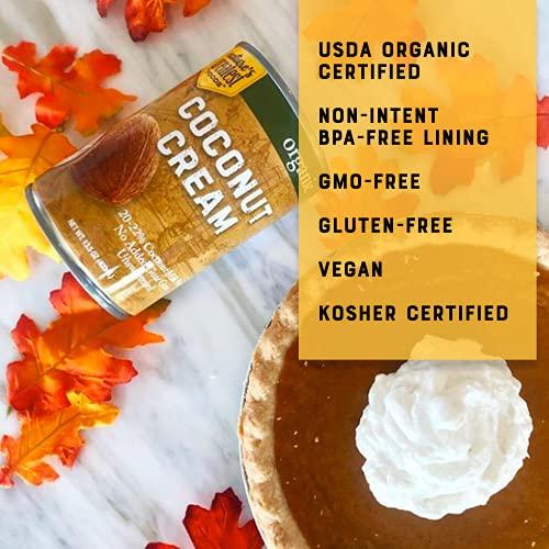 Nature\'s Greatest Foods Organic Coconut Cream by Natures Greatest Foods - 13.5 Oz - No Guar Gum, No Preservatives Gluten Free, Vegan and Kosher - 20-22% Coconut Milk Fat, Unsweetened (Pack of 12)