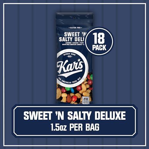 Kar's Kar’s Nuts Sweet ‘N Salty Deluxe Trail Mix, 1.5 oz Individual Snack Packs – Bulk Pack of 18, Gluten-Free Snacks