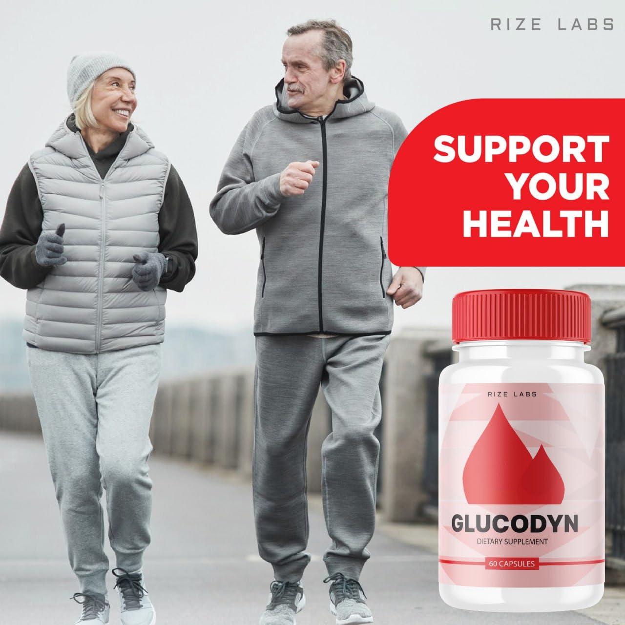 rize labs Glucodyn - Glucodyn Supplement, Advanced Formula for Overall Wellness Boost, Glucodyn to Energize Your Every Day for Peak Performance, Gluco Dyn Reviews (60 Capsules)