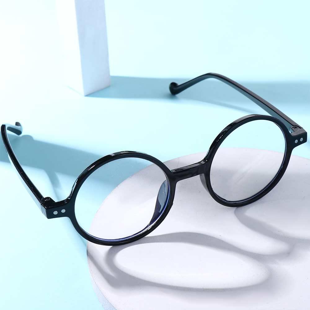 Generic Reading Glasses Hyperopia Glasses Retro Anti Radiation Glasses Convenient Computer Glasses Reading Glasses for Women Men(+300,Tea Green)