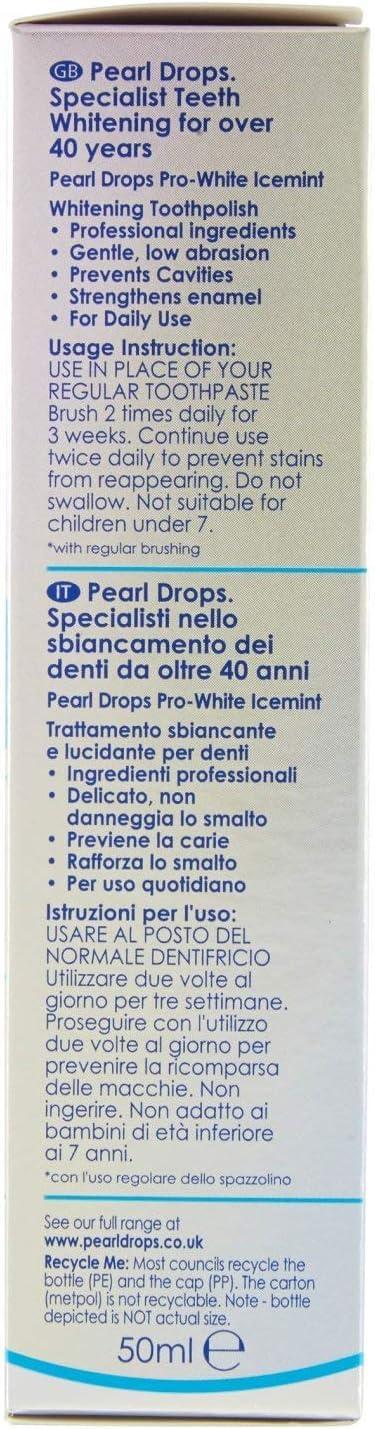 Pearl Drops Pearl Drops Whitening Toothpolish Ice White Freshmint Boost - 50ml
