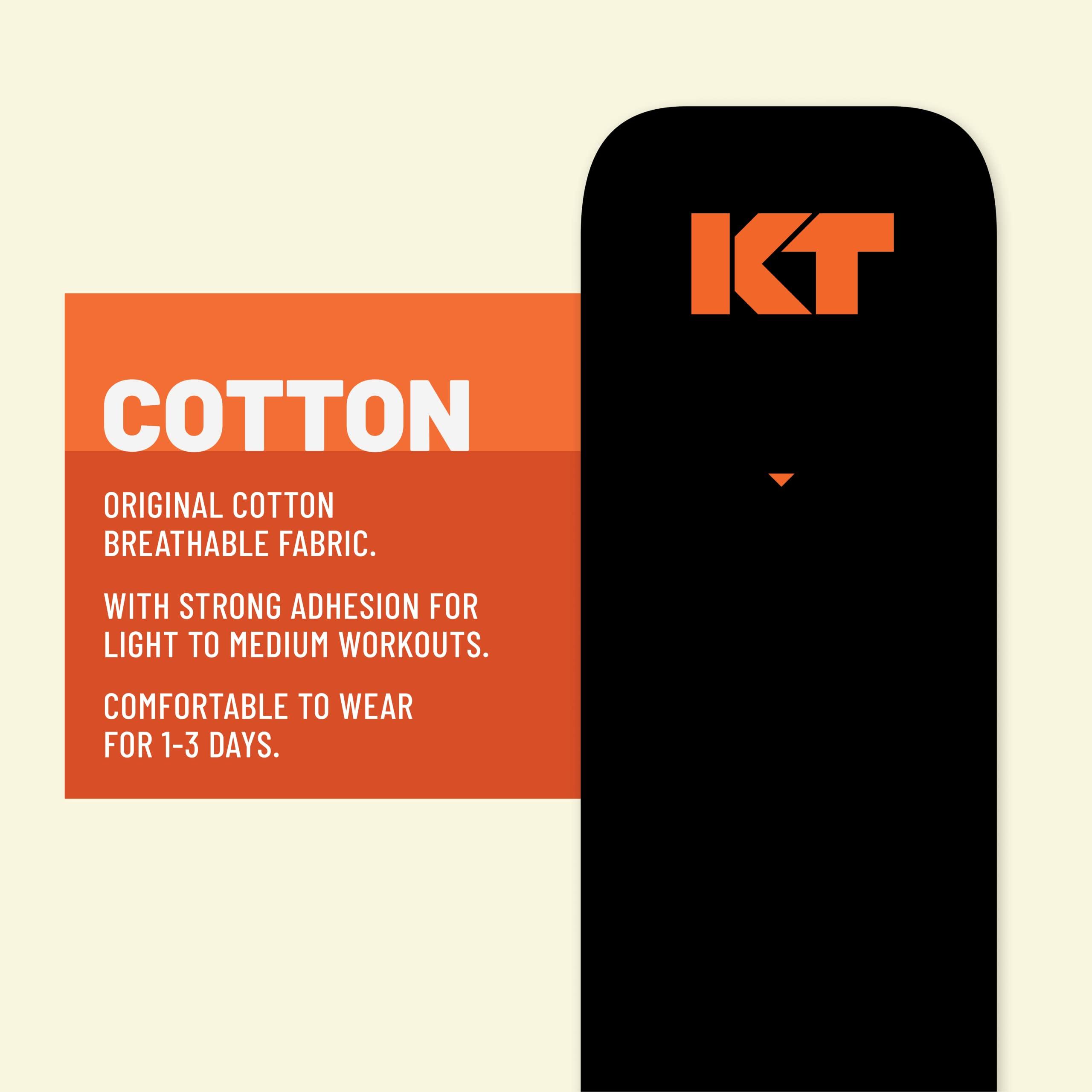 KT Tape KT Tape, Original Cotton, Elastic Kinesiology Athletic Tape, 16 Uncut Roll, Beige