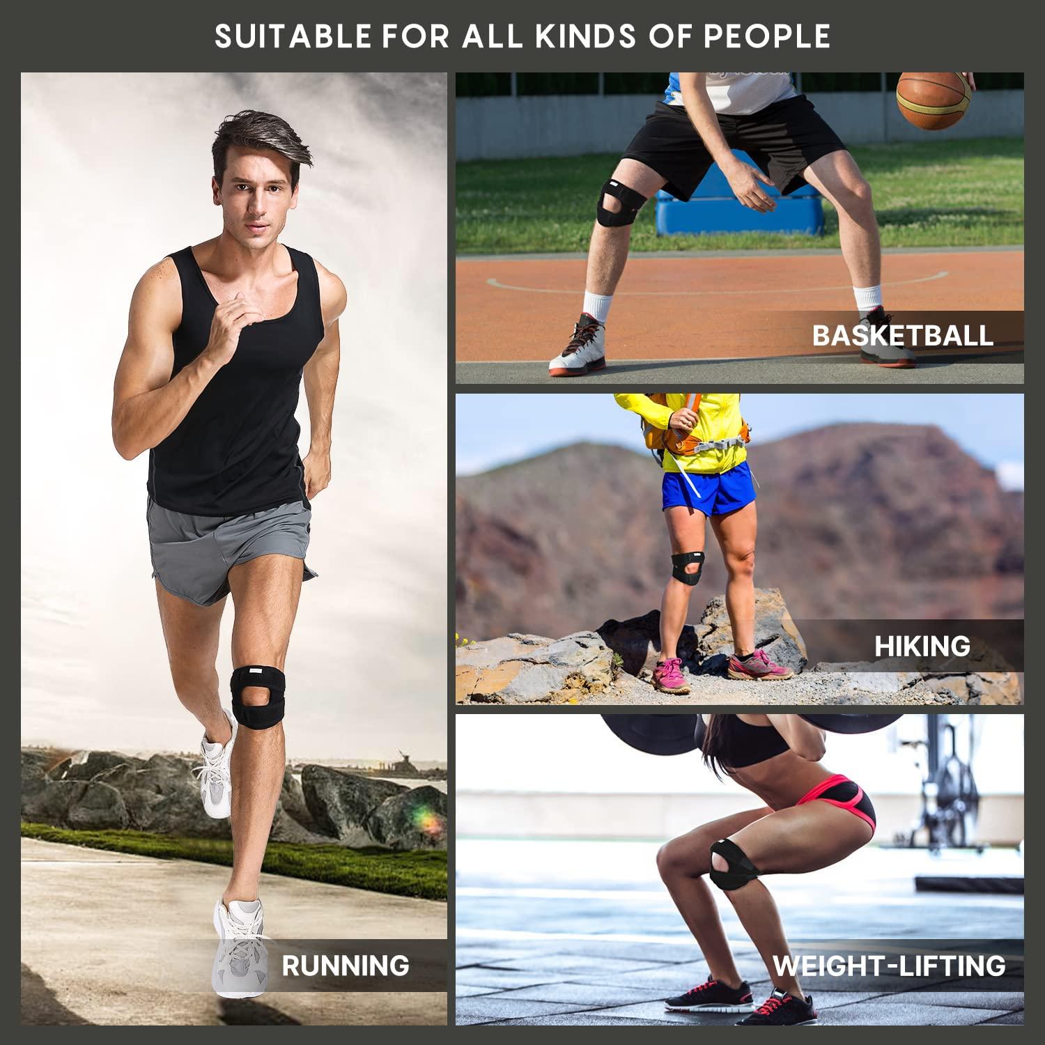 Fit Geno Fit Geno 1-Pack Patella Knee Brace for Knee Pain, Knee Compression Sleeve Knee Brace for Arthritis Pain and Support, Essential Workout Knee Guard Knee Pads for Women and Men,Small/Medium(Upper Knee:12-22 Inch)
