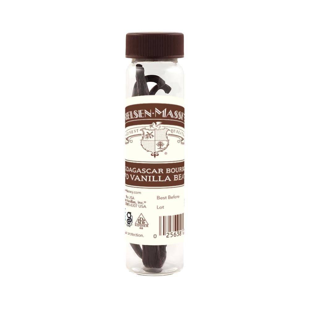 Nielsen-Massey Nielsen-Massey Madagascar Bourbon Vanilla Beans for Baking and Cooking, 2-Bean Vial with Gift Box