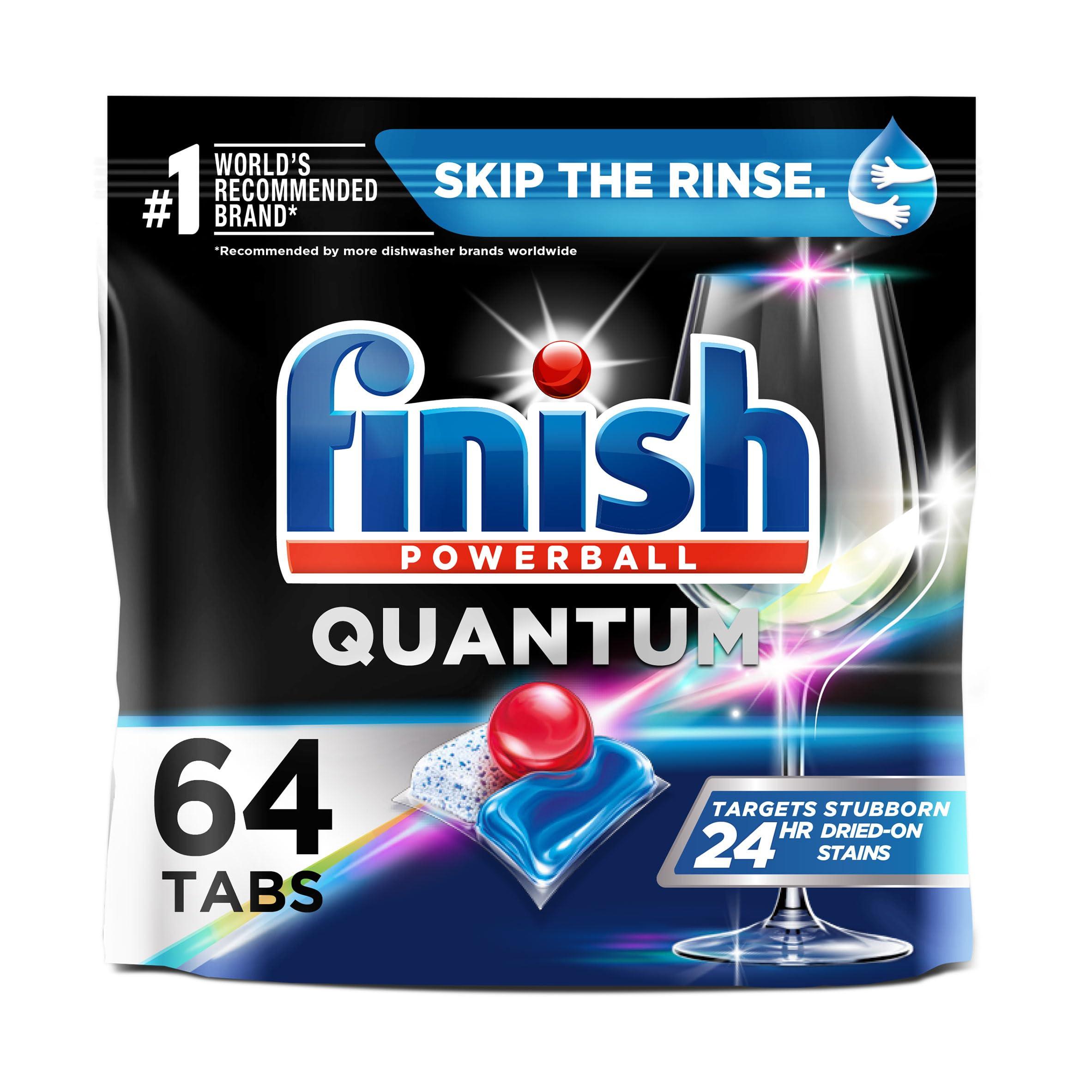 Finish Finish - Quantum - 64ct - Dishwasher Detergent - Powerball - Ultimate Clean & Shine - Dishwashing Tablets - Dish Tabs (Pack of 3)