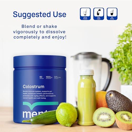 Mentor Mentor Colostrum Powder Supplement for Humans - Organic Bovine Colostrum Supplement for Gut Health, Hair Growth, Beauty, and Immune Support - Colostrum Protein