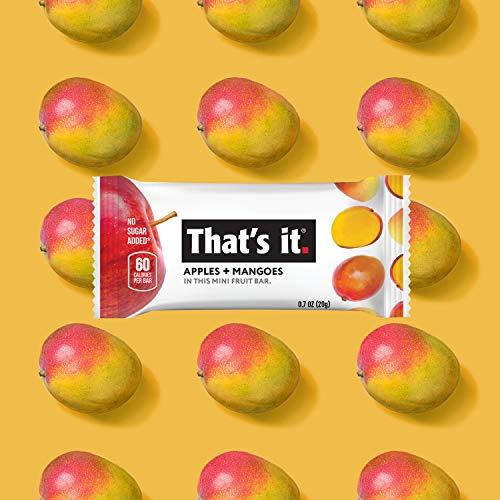 That's it. That's it. Mini Fruit Bars (Variety 24 PACK) No Sugar Added, Plant-Based, Vegan & Gluten Free, Breakfast Bar, Paleo, for Children & Adults, Non GMO, Fiber (8 Blueberry, 8 Strawberry, 8 Mango)