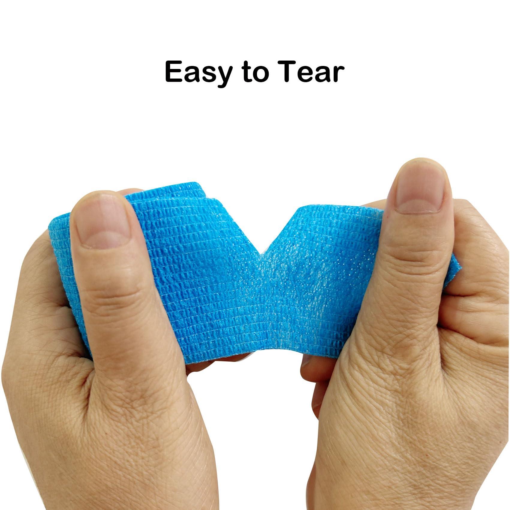 Lusy DM Lusy DM 36 PCS Self Adhesive Bandage Wrap 2\" X 5 Yards Elastic Cohesive Bandage Wrap Bandage Wrap Rolls Elastic Self-Adherent Tape for Stretch Athletic, Sports, Wrist, Ankle (Black)