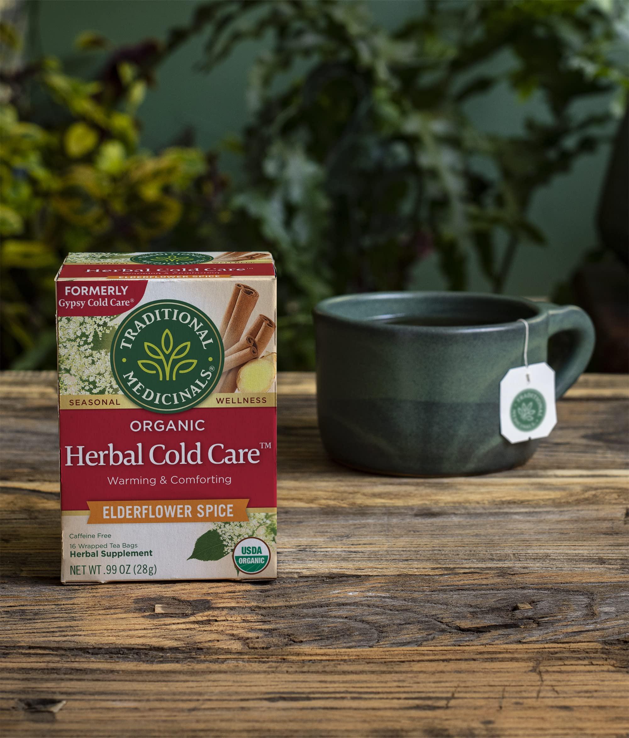 Traditional Medicinals Traditional Medicinals Tea, Organic Herbal Cold Care, Providing Soothing Comfort, 16 Tea Bags