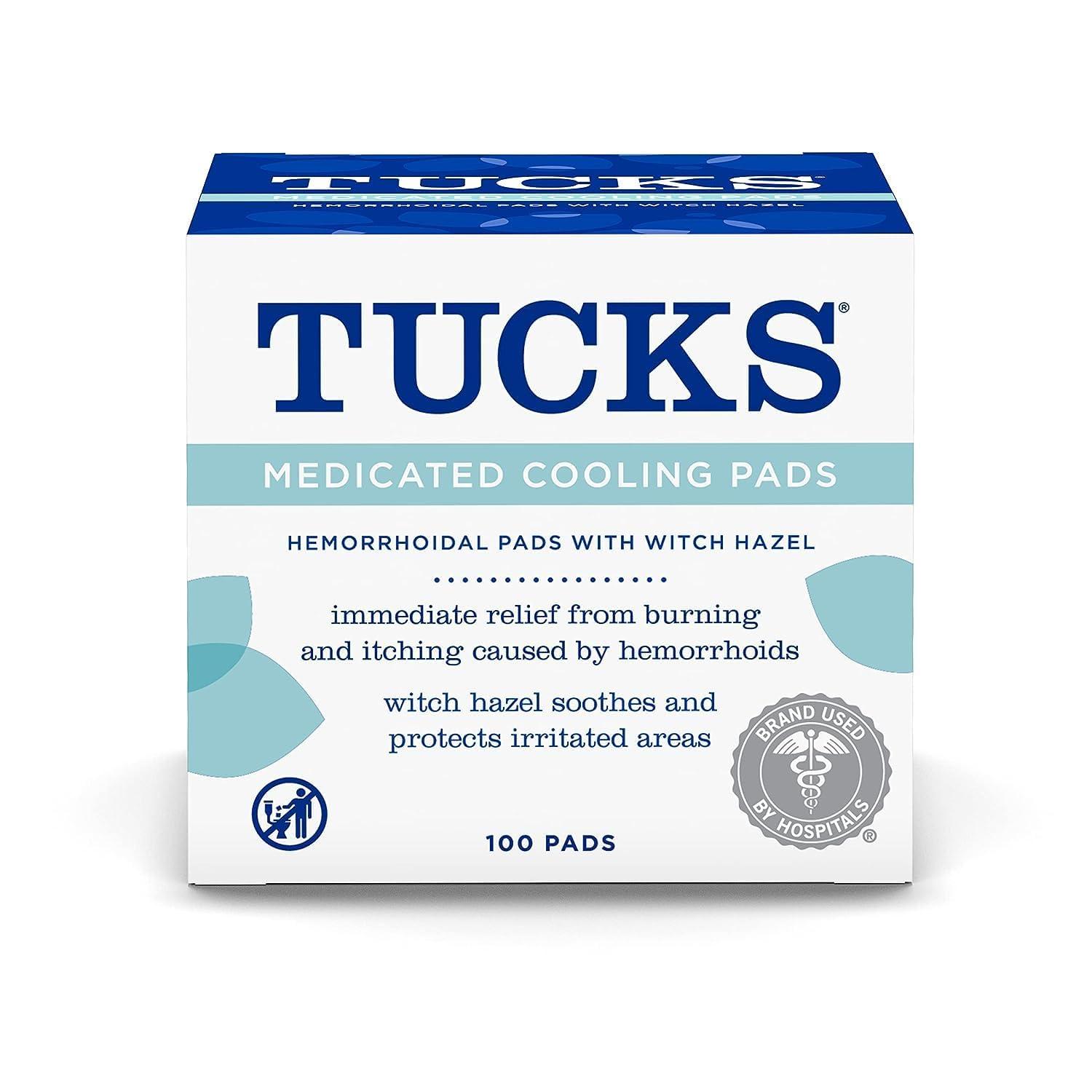 TUCKS TUCKS Medicated Cooling Pads 100 Count and Boiron Hemorrhoid Relief Ointment 1 oz Bundle