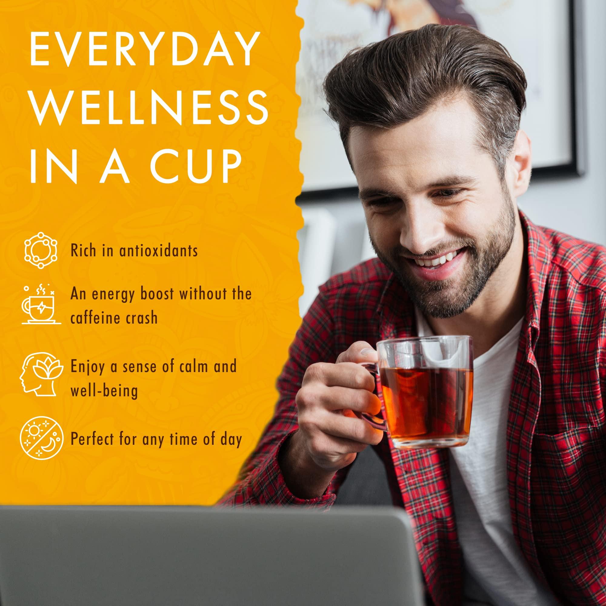 HAWAIIAN NATURAL T·E·A Hawaiian Natural Tea Mango Peach Flavored Organic Tea - Tropical Fruit Green Tea Blend with Black Tea - Perfect Daily Cup & Gift for Tea Lovers - 60 Tea Bags
