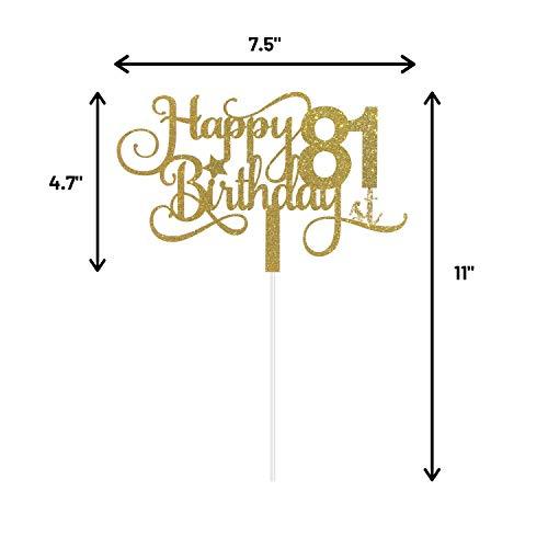 ALPHA K ALPHA K GG 81st Birthday Cake Topper, Happy 81st Birthday Cake Topper, 81st Birthday Party