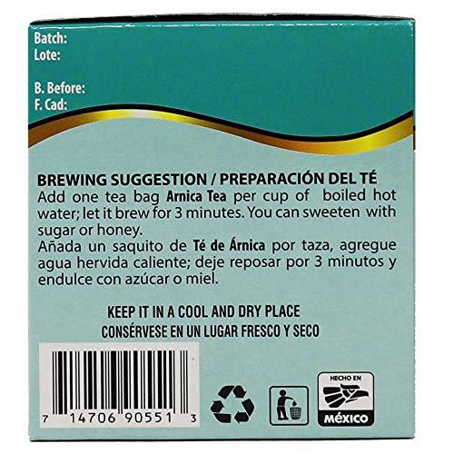 Herbacil Herbacil Arnica Tea, Caffeine-Free, 3-Pack, 0.88 Oz, 25 Tea Bags, Boxes (75 Tea Bags)