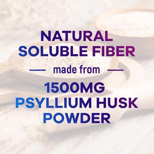 Nature\'s Peak Psyllium Husk Powder Caps 1500mg - Non-GMO, Natural Soluble Fiber for Daily Digestive Health & Regularity Support, Vegan Psyllium Fiber Supplement with Plant Based Fiber, Sugar Free - 60 Capsules