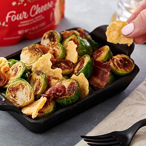 Parmcrisps ParmCrisps – Four Cheese Parm Crisps, Made Simply with 100% REAL Cheese | Healthy Keto Snacks, Low Carb, High Protein, Gluten Free, Oven Baked, Keto-Friendly | 1.75 Oz (Pack of 6)