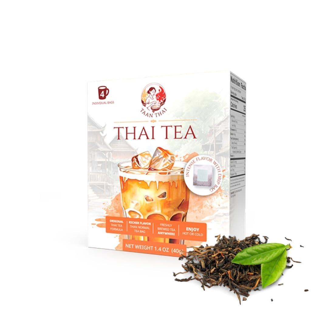 TAAN THAI TAAN THAI Thai Tea Drip Bags - 4 Drip Bags (Brewing 4-8 Cups) (Traditional)