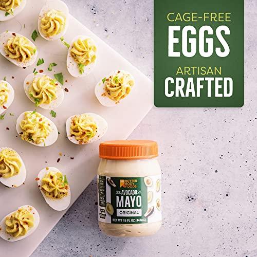 BetterBody Foods BetterBody Foods Avocado Oil Mayonnaise, Non-GMO Mayo Spread Made with Cage-Free Eggs, Paleo (15 Ounces)