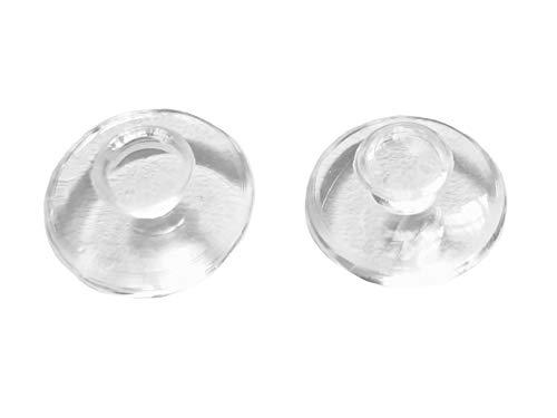 Askana ASKANA Optical Soft Silicone Round-Shaped Round Shaped Click-on Slide-in Push-in Silicon Nose Pads for Reading Prescription Glasses Sunglasses L= 9 mm/~ 0.35'' (6 Pairs)