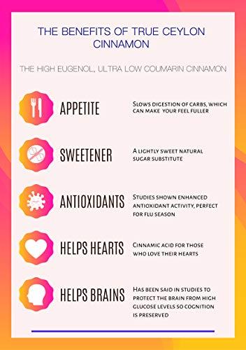 Coconut Country Living's Coconut Country Living's organic Ground Ceylon Cinnamon 3.5 oz- True Raw Powdered Cinnamon Bark from Sri Lanka - Premium Grade Mild, Naturally Sweet Spice for Health & Food - Complimentary eBook