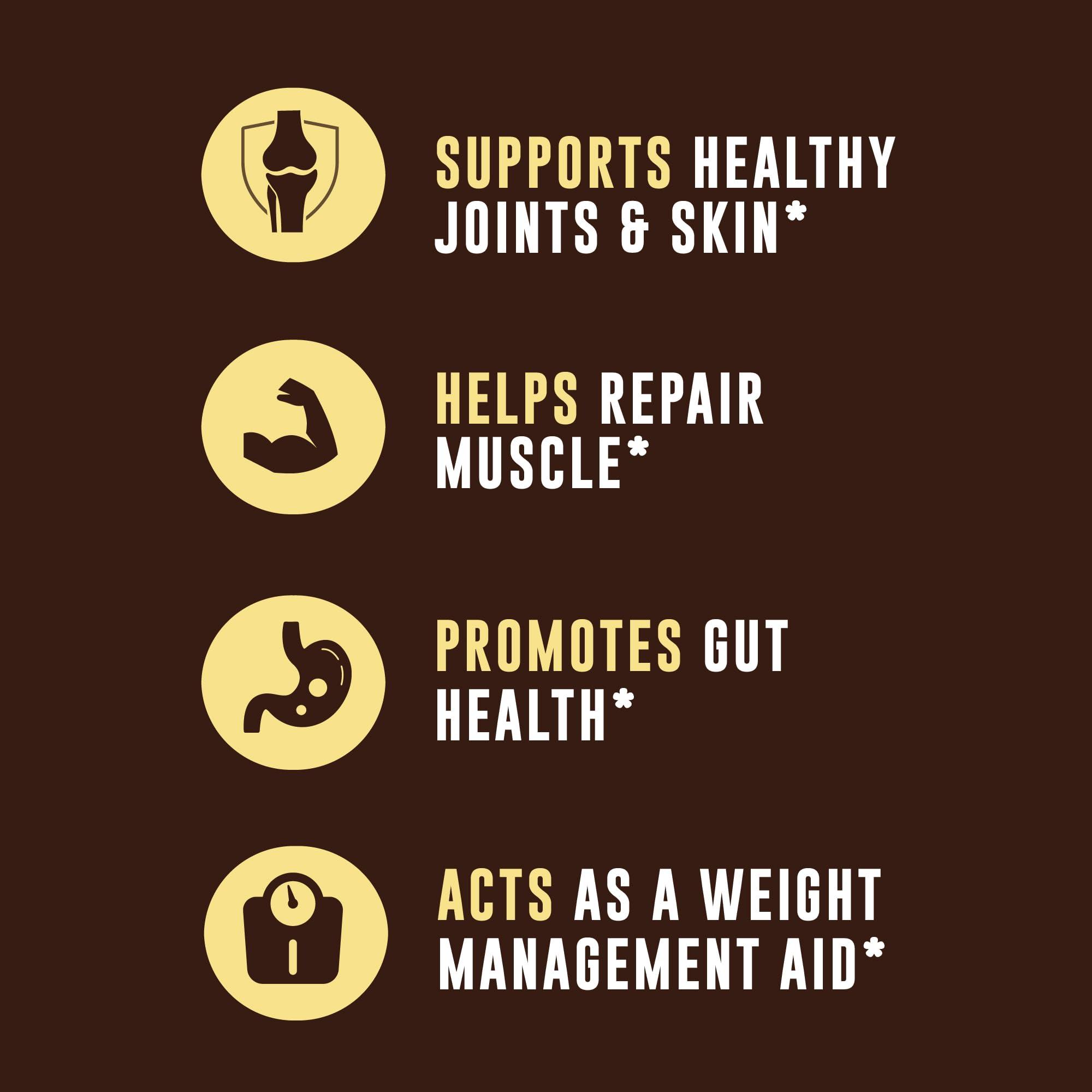 Left Coast Performance 32oz Vanilla Bone Broth Protein Powder From Grass Fed Beef - Non-GMO Ingredients, Gut-Friendly, Low Carb Dairy Free Protein Powder - Natural Collagen Source For Joint Support - Keto Friendly