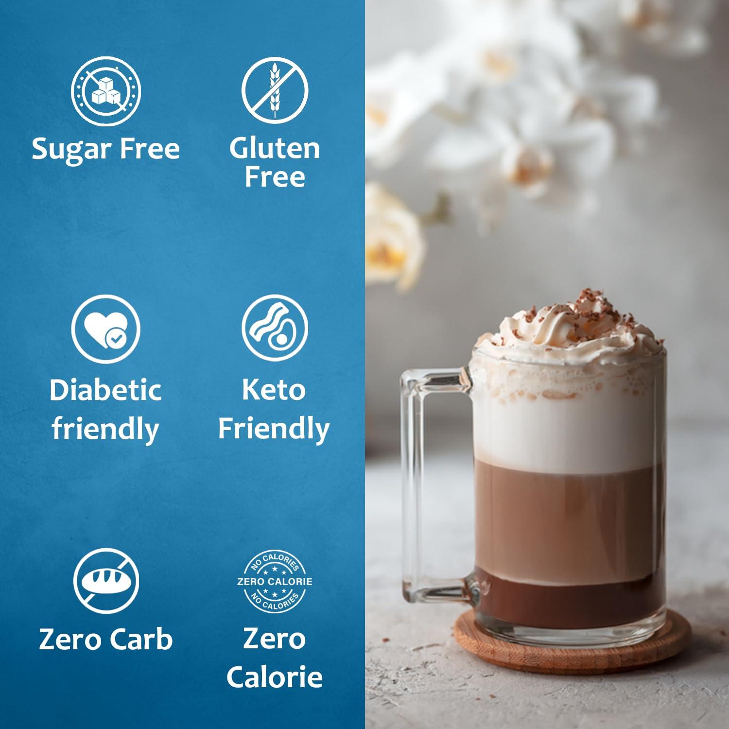 SYRUVIA Syruvia 4 Pack Sugar-Free Vanilla Coffee Syrup 25.4 fl oz - Syrup for Coffee, Lattes, Shakes, Smoothies, Desserts 100% Vegan, Gluten Free, Kosher No-Calorie Coffee Syrup,